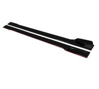 Séparateur Jupe Latérale Becquet De Jupe Latérale 78,7 Pouces pour Cadillac ATS CTS CTS-V, Extensions Bas Caisse, Kit Carrosserie, Pare-Chocs Voiture(Black Red Side)