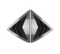 séparateur latéral voiture Compatible Avec Ford Pour Fiesta Pour MK7 Pour MK7.5 2008-2017 Cache Aérateur Latéral De Lunette Arrière Autocollant Kit Carrosserie Aileron Tuning(Carbon Look)