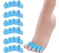 Separateur Orteil Hallux Valgus [6x], Silicone Amélioré, 0% BPA, Silicone en Gel Souple, Ecarteur Orteil, Pour Femmes et Hommes Soulagement Instantané de la Douleur Espaceurs d'orteils (bleu)