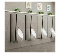 Séparateur pour urinoirs, Séparateur d'urinoir for hommes en acier inoxydable multicolore 120x40cm 1/2/3/4/5 pcs(Black,2PCS)