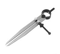 Séparateur réglable verrouillable en acier avec aile en cuir pour le travail du métal, le travail du bois et l'artisanat du cuir - Outil de mesure de 150 mm