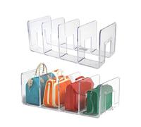 Séparateur Sacs - 32×14.5×13cm Diviseur Rayonnage Acrylique | Support Durable - Structure Claire | Outil Rangement Armoire Chambre Bibliothèque Petits Accessoires