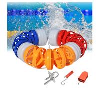 Séparateur sécurité Piscine, Accessoires intérieursextérieurs, Kit Corde sécurité et Flotteur Piscine, for Sources Chaudes Parc Aquatique intérieur extérieur(Nylon Rope,18 Meter)