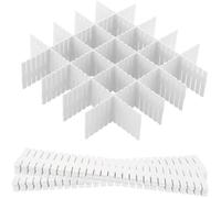 Separateur tiroir, 12 Unité(s), Grille Diviseur de tiroir, Réglable, Séparateurs de Tiroir en Plastique pour sous-vêteme Étiquette