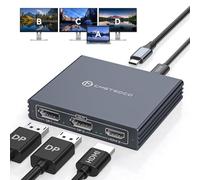 Séparateur USBC vers HDMI et DP Séparateur USB-C Thunderbolt pour 3 écrans 4K@60Hz avec HDMI 2.0 et 2X DP 1.4 100W PD Supporte Les Modes MST et SST MST Extended Display pour Windows Uniquement