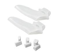 Séparateurs d’orteils gros orteil kit - 1 paire + 3 bouchons silicone - Correcteur hallux valgus - Redresse orteils - Pour hommes et femmes - Transparent
