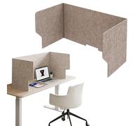 Séparateurs De Bureau, Panneau De Séparation Pliable, Cloison Feutre Acoustique De Bureau, Protection Visuelle, Confidentialité, Desk Divider, Pour L'école, La Bibliothèque(Lightbrown,100cm)