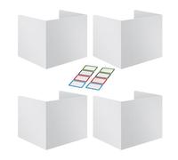 Séparateurs de bureau pour étudiants | Dossiers de confidentialité anti-interférence 4, panneau de séparation de bureau de classe, tableaux de dossiers de confidentialité pour test d'étude