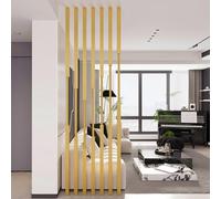 Séparateurs de pièce modernes, cloisons murales en métal doré et fer forgé, colonnes autoportantes pour préserver l'intimité dans le salon, le bureau ou l'entrée - 5/8 pièces(8pcs-A,260cm/102in/8.5ft)