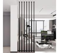 Séparateurs de pièce muraux modernes, séparateur autonome, design à lattes métalliques carrées, cloison du sol au plafond, idéal pour l'entrée et les espaces ouverts