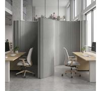Séparateurs de pièce pliables portables - Parti gris pour dortoir, bureau, studio ou magasin - Installation rapide et peu encombrante