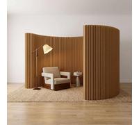 Séparateurs de pièce pliables portables - Pour bureau, dortoir, studio et magasin - Installation facile, Cact Sto, Partit marron pour séparation de chambre d'auberge