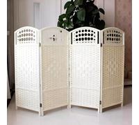 séparateurs de pièces Paravent Pliable Court, Cloisons De Séparation Pliables pour La Décoration Scolaire, Paravents De Séparation D'extérieur Pliables en Osier(A-6 pcs,H W 110cm x 30cm)