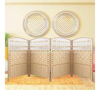 séparateurs de pièces Paravent Pliable Court, Cloisons De Séparation Pliables pour La Décoration Scolaire, Paravents De Séparation D'extérieur Pliables en Osier(B-5 pcs,H W 70cm x 40cm)