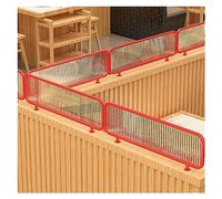 Séparateurs de salle à manger - Cloisons à rayures surélevées, demi-mur en fer, séparateur de bureau bas de 30 cm, grille décorative pour une gestion efficace de l'espace et l'intimité des restaurants