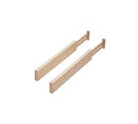 Séparateurs de tiroir réglables en bois clair