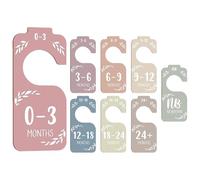 Séparateurs de vêtements pour placards, garde-robe pour bébé, vêtements en bois séparateur - 8 morceaux de diviseurs multifonctionnels, lisses et décoratifs, garçons, bébés