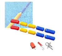 Séparateurs de voie de piscine de 9 cm - Corde de bouée de sécurité de 9 m avec crochet en nylon lourd pour améliorer la sécurité de la piscine et la visibilité