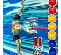 Séparateurs de voie de piscine personnalisables - Kit de corde sûre pour les tours de piscine, lignes de marquage de course 4 m pour piscine extérieure