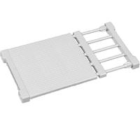 Séparateurs d'étagère extensibles réglables pour placard - Barre de tension de rangement et cintre pour chambre à coucher, salle de bain, cuisine et bibliothèque (24 cm de large, 50 à 80 cm de