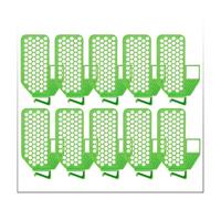 Séparateurs D'étagères De Réfrigérateur Réglables, 5/10 Pièces, Panneau De Séparation En Plastique, Organisateur À Clip For Le Rangement Des Portes Du Réfrigérateur, Installation Facile(Green-10PCS)
