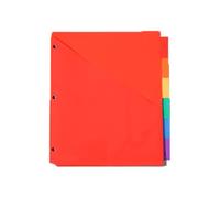 Séparateurs d'onglets Binder, intercalaires d'index de classeurs - Séparateur d'onglets à 3 anneaux insérable coloré - Rainbow épais sandwichs divisés anneau organisateur de cahier pour le lieu de