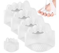 Séparateurs d'orteils en silicone, entretoise d'orteil souple avec support de voûte plantaire, correcteur 'oignon lavable et réutilisable pour femmes et hommes (2 paires) séparateur
