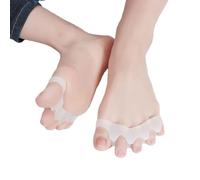Séparateurs d'orteils - Gel de silice bio - Étirement à cinq orteils - Correcteur d'oignon - Lissage correct pour les femmes et les hommes - Fer à lisser respirant et confortable pour gros orteils