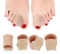 Séparateurs D'orteils, Gel Pansement d'Orteil 4 Pièces Correcteur D'oignons Grands, Orthèses pour hallux valgus, Empêche le Gros Orteil de Dériver vers L'intérieur