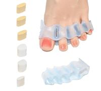 Séparateurs d'orteils pour femme - Doux, réutilisable, réglable, portable, correcteur d'orteils valgus, pour la maison, les activités légères, le sommeil, la marche, le travail, les voyages, le bureau