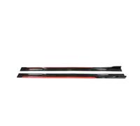 Séparateurs Jupe Latérale Aileron Pare-Choc Latéral Universel 2,2 M pour Ford pour Mustang pour Focus RS St pour Fiesta pour Mondeo Marchepieds Latéraux(Red Glossy Black)