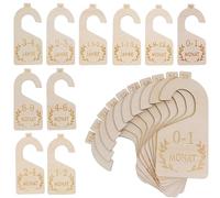 Séparateurs Placard pour Bébé en Bois, Gloryit 10 pièces Hölzerne Kleidergrößentrenner, Diviseurs de Garde-Robe Bébé, Bébé Double Face Séparateurs de Placard en Bois pour Bébé du Nouveau-Né à 24 Mois
