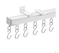 Séparation d’espace rail à rideaux 2 7 m système coulissant en aluminium fixation plafond ou mur