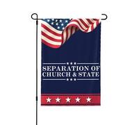 Séparation De L'Église Et De L'État Drapeau De Cour Double Face Drapeau De Jardin Avec Œillets Bannière Pour Plage Toutes Les Saisons Fêtes 30X45cm