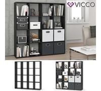 Meuble de rangement cube Karree 138.5x142.5cm Noir Vicco 30157