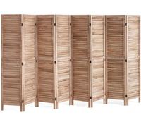 Séparation de pièce Paravent 8 pièces pliable couleur bois - 325 cm Séparation de pièce pour une division efficace de l'espace