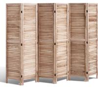 Séparation de pièce Paravent en bois 6 pièces Pliable 242 cm - Protection visuelle Séparation de pièce pour l'intimité - Décoration intérieure élégante