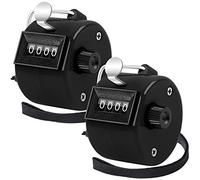 SEPGLITTER Lot de 2 compteurs manuels à 4 chiffres pour le sport et l'école - Noir