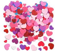 SEPGLITTER Lot de 600 autocollants en mousse en forme de cœur mat à paillettes pour enfants, Saint-Valentin, fête de mariage, loisirs créatifs