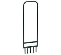 sephironlbb Aérateur de pelouse à 5 dents creuses en acier revêtu par pulvérisation vert 28,5 x 2 x 91 cm, appareil manuel pour desserrer et aérer la pelouse, adapté pour parterre, balcon, terrasse et