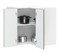 sephironlbb Armoire d'angle Murale de Cuisine Porto chêne Marron en Bois d'ingénierie 57x57x60 cm Meuble Rangement avec Porte pour Vaisselle et ustensile, idéal Gain Place Salon buanderie