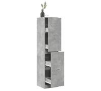 sephironlbb Armoire d'apothicaire Gris béton en Bois d'ingénierie 40x41x174,5 cm avec 4 tiroirs, Meuble de Rangement Colonne pour Bureau, Cuisine, Salon, entrée, Atelier, buanderie