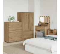 sephironlbb Armoire de Rangement en Bois d'ingénierie 80 x 48 x 105 cm avec 4 tiroirs, Rangement modulable pour Chambre Salon Bureau, Design Stable et Entretien Facile