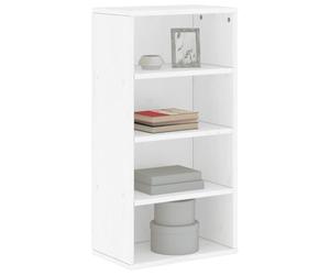 sephironlbb Armoire latérale ODDA Blanc Bois Massif pin 40x24x79 cm avec 4 Compartiments Ouverts Meuble Rangement pour Cuisine Salon Salle à Manger entrée Couloir