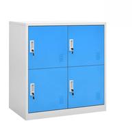 sephironlbb Armoires à casiers en Acier Gris Clair et Bleu 5 pièces 90x45x92,5 cm avec serrures pour Bureau école Rangement vestiaire Colonne Placard Organisateur Stockage