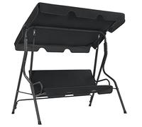 sephironlbb Balancelle de jardin anthracite avec structure en acier revêtu par pulvérisation - 170 x 110 x 153 cm - Balançoire de jardin avec auvent et coussin confortable pour terrasse, balcon