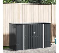 sephironlbb Boîte de Rangement Jardin en Acier Noir 214 x 82 x 132 cm avec Verrouillage sécurisé Grande capacité pour matériel Outil vélo et mobilier extérieur terrasse Patio