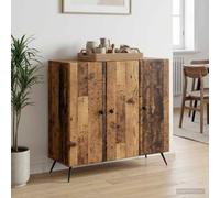 sephironlbb Buffet Bois Ancien en Bois d'ingénierie 89 x 34,5 x 80 cm avec 3 Portes, Meuble de Rangement Polyvalent pour Salle à Manger Salon entrée, bahut Pratique et esthétique