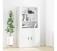 sephironlbb Buffet Haut Blanc en Bois d'ingénierie avec Grand Espace de Rangement 80x33x70 cm Meuble de Rangement Mural pour Salon Cuisine Salle à Manger avec tiroirs et étagères Pratiques