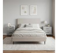 sephironlbb Cabinet de Chevet 2 pcs Gris béton en Bois d'ingénierie 43 x 34,5 x 47,5 cm avec 4 tiroirs Rangement Compact pour Chambre Salon entrée, Meuble Console Vintage organisé et Fonctionnel